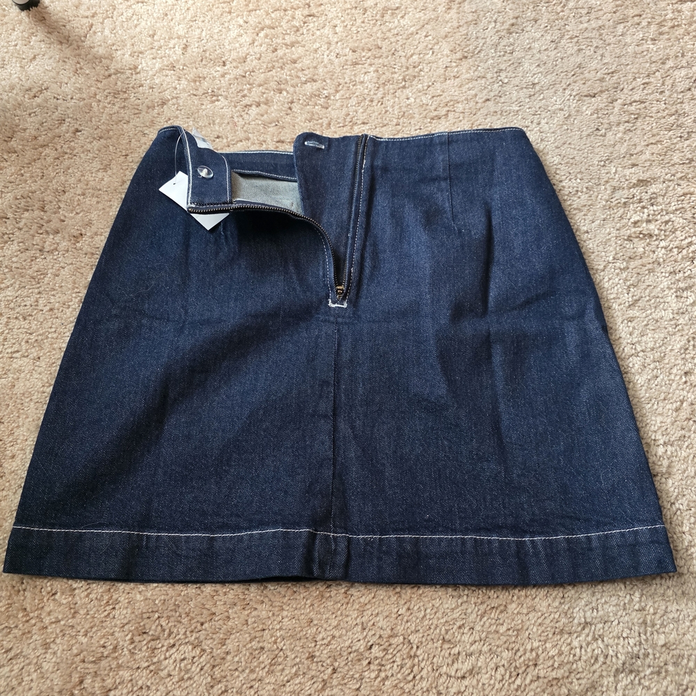 LOFT Blue A-Line Mini Skirt for Work